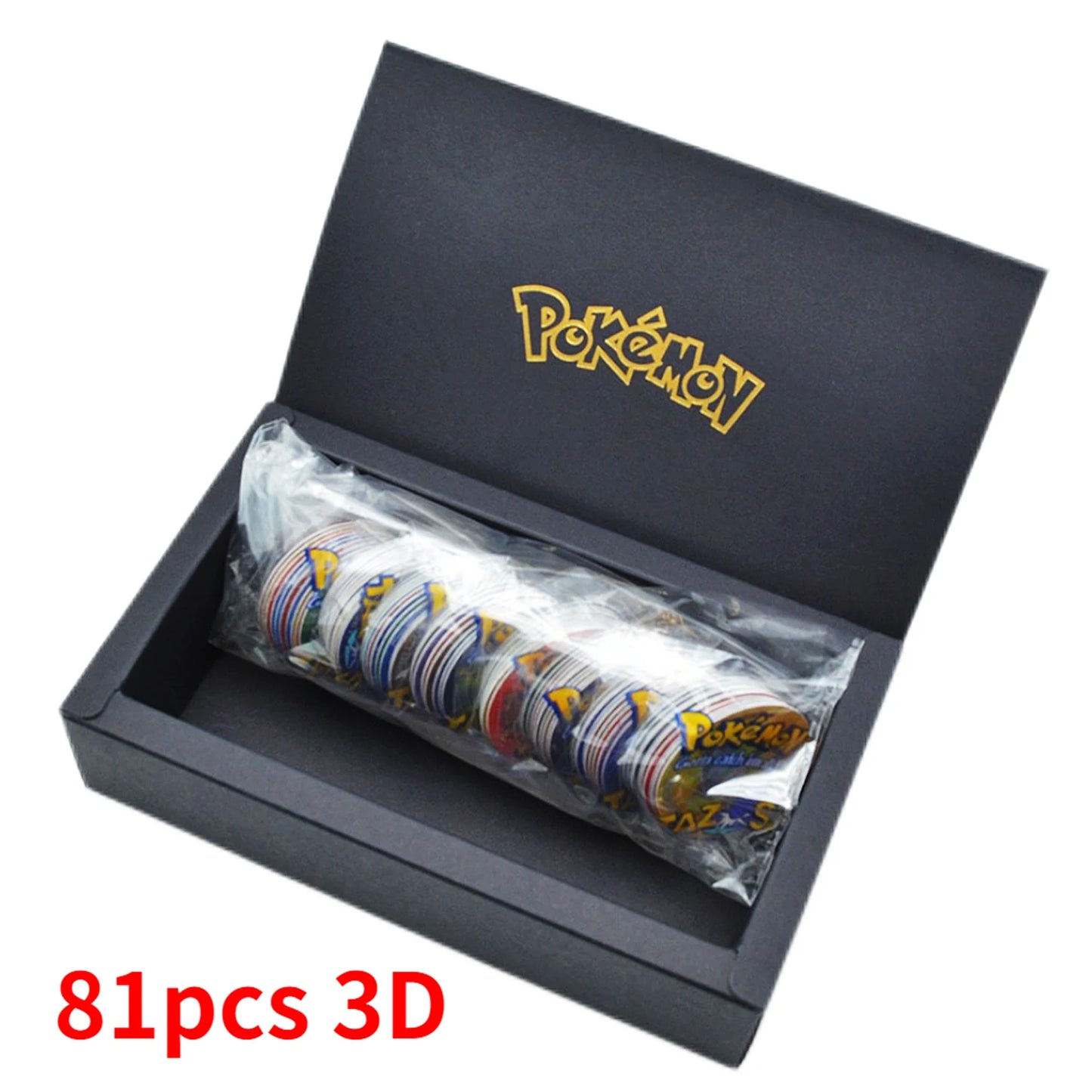 Caja de 100/160 tazos de Pokémon de 1.ª y 2.ª generación, colección de cartas redondas y cuadradas 3D, álbum de entrenadores, Pogs, Cheetos, Chipitaps