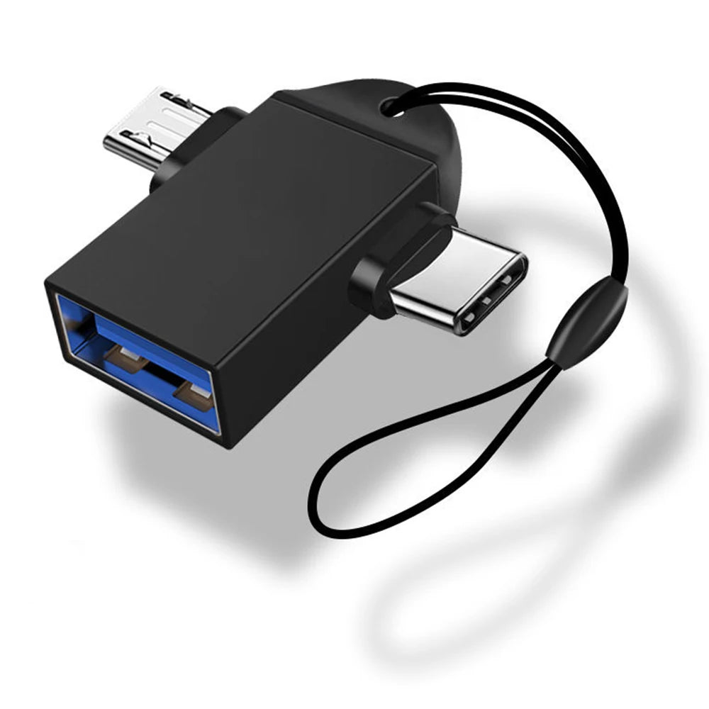 OTG Type C Adapter 2 in 1 Micro Usb to USB C Adapter Mobile Phone Flash Drive Reader Mouse Connector USB Cable Converter