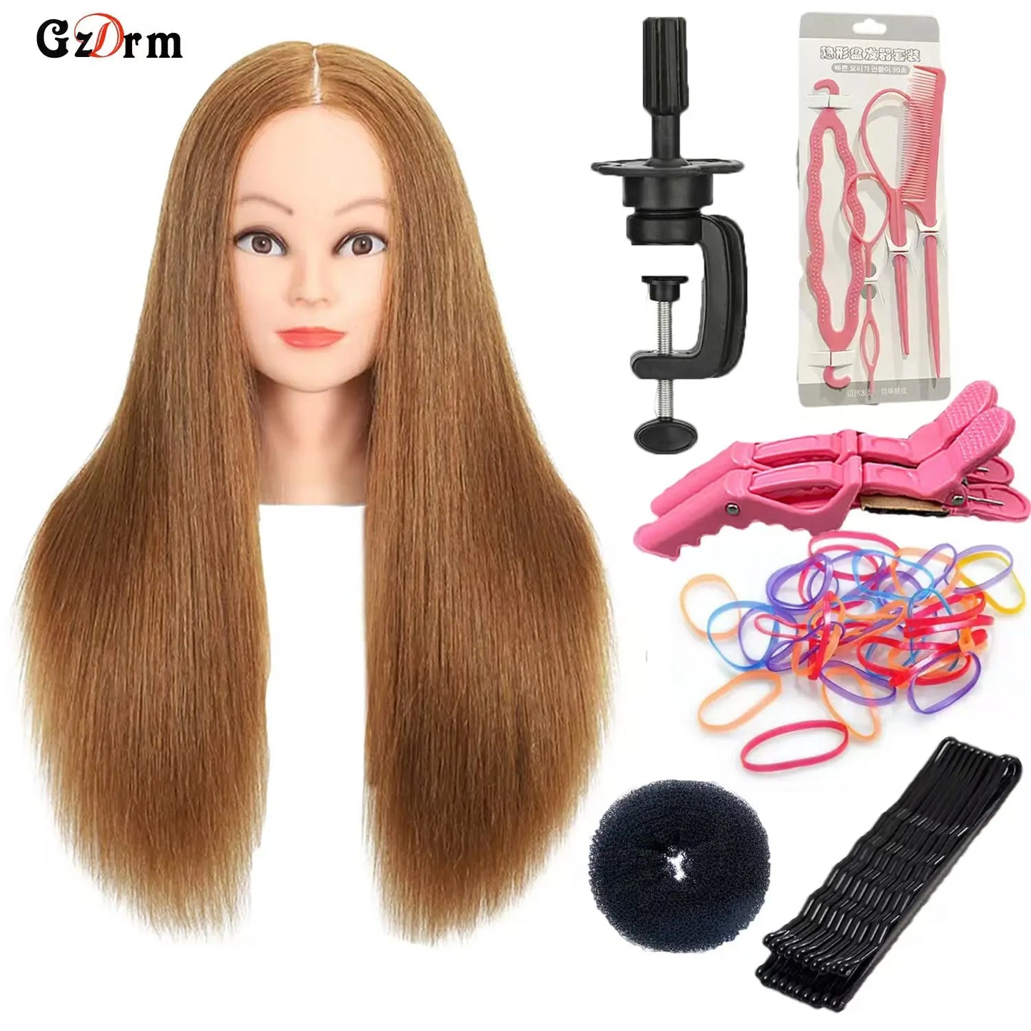 Cabeça de manequim cabeça de treinamento para trança cabeleireiro 100% fibra de alta temperatura manequim feminino cabeça de boneca de treinamento