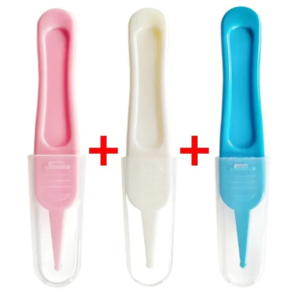 Pinzas para limpiar la nariz del bebé, herramienta segura para limpiar el ombligo, la nariz y los oídos del bebé, pinzas para mocos, eliminación de mocos, suministros de limpieza para recién nacidos