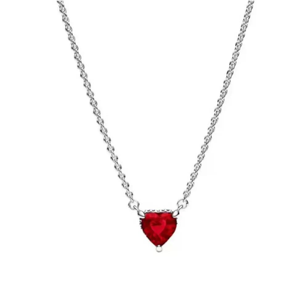 Novo amor coração zircão pingente colar original pandora diy feminino chaveiro jóias decoração pulseira acessórios charme contas