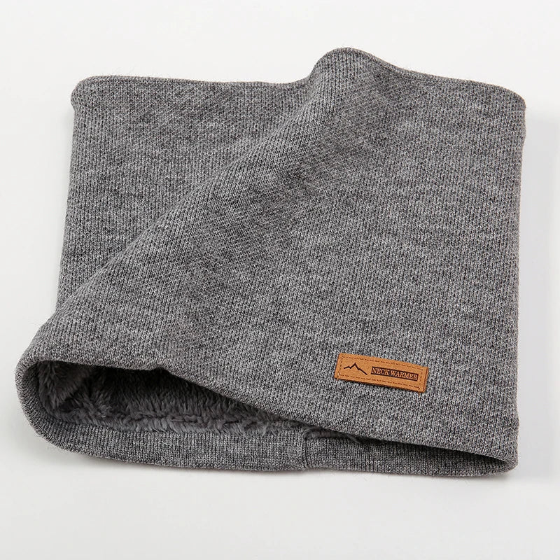 Bufanda cálida de invierno 2023 para mujer, de punto, con anillos de felpa, lisa, para hombre y mujer.
