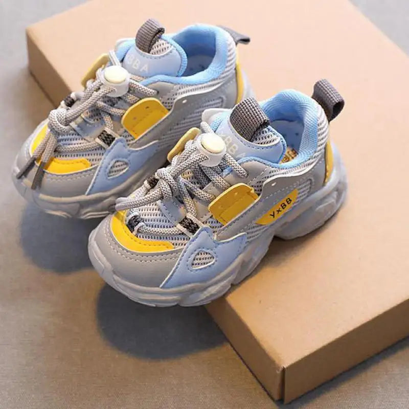 Zapatos para bebés y niños pequeños, talla 21-36, de malla transpirable, informales, antideslizantes