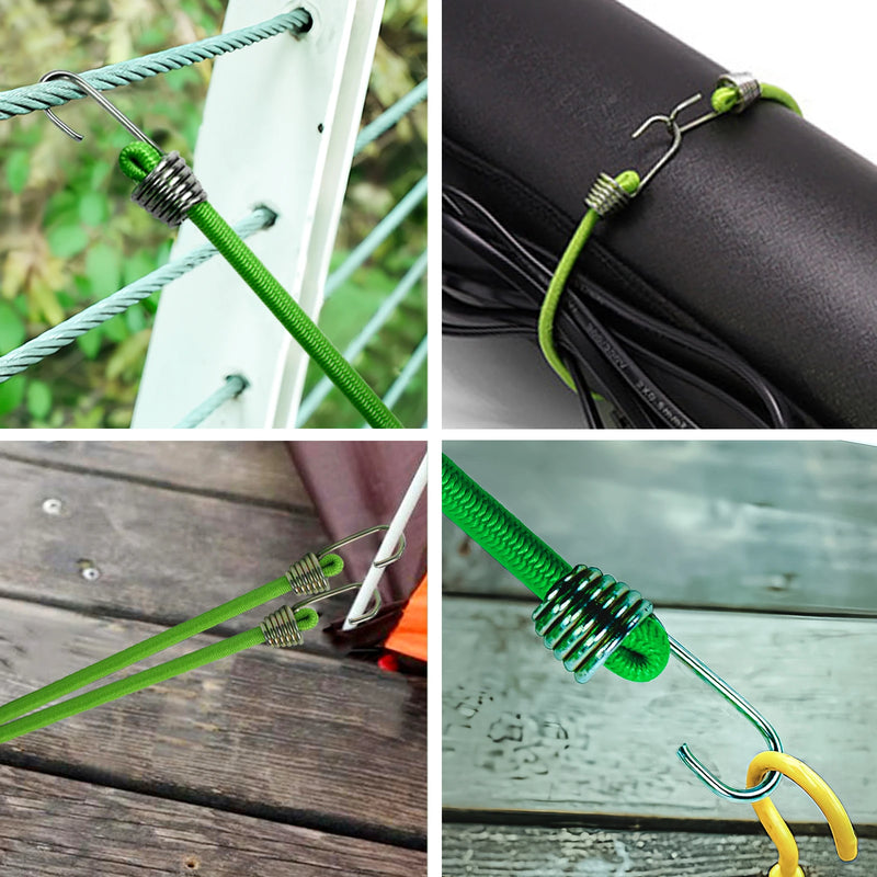 5/10PCS Luggage Strap Elastic Strap Fixed Elastic Cord Socket Fixed Small Hook 4mm Latex Mini Rope Camping Accessories