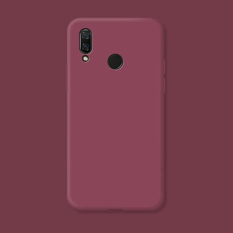 For Huawei P Smart 2019 Case Fundas Original Case Huawei P Smart 2019 Shockproof TPU Liquid Silicone Protective Phone Back Cover