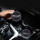 2 alfombrillas de goma antideslizantes para taza de agua de coche, impermeables, para Fiat 500, 500C, 500X, 500L, Abarth 695, accesorios para coche.