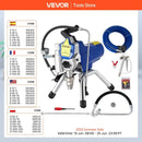 VEVOR Airless Spraying Machine Professional Ultra Silent Wall Paint Spray Gun 3000PSI-Pressure 2.5L/Minute-NoLoad Displacement