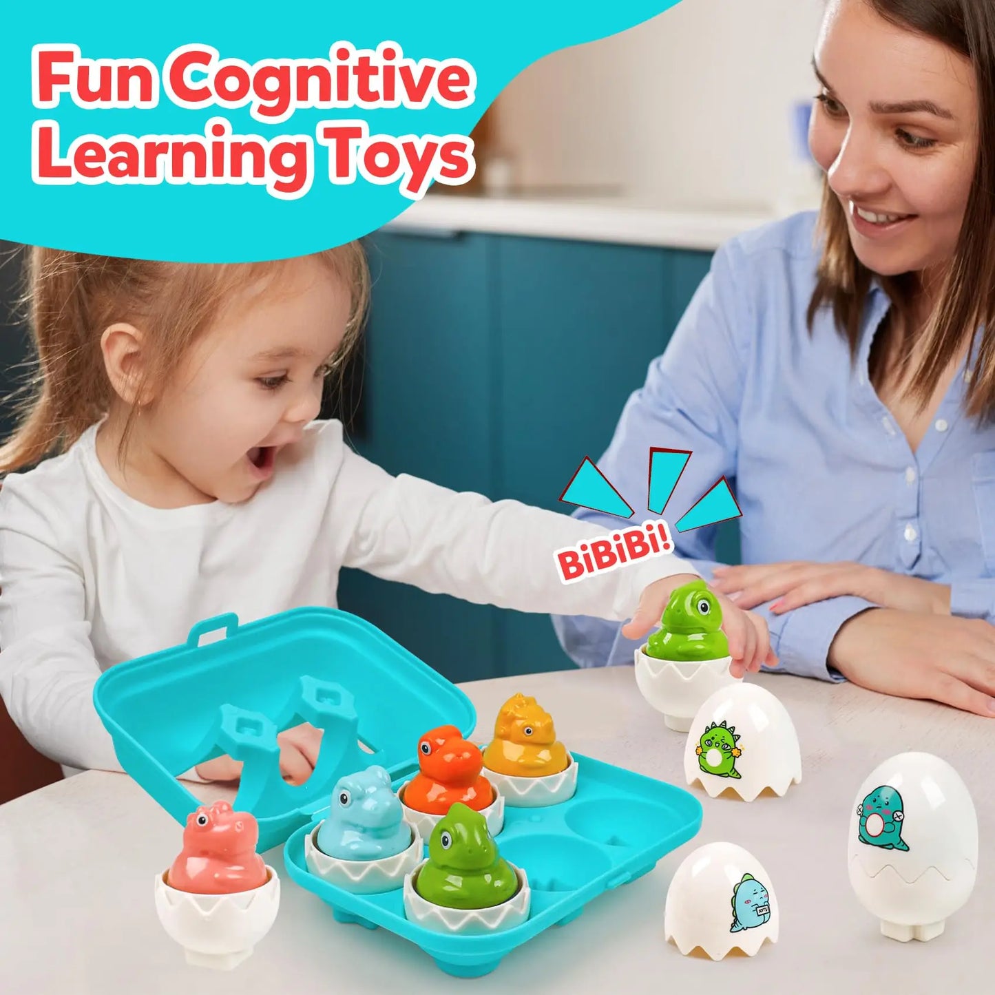 Matching Eggs Toys for Kids 1 2 3Toddlers Montessori Toys Easter Eggs Baby Shape Sorter Games Children Educational Learning Toys