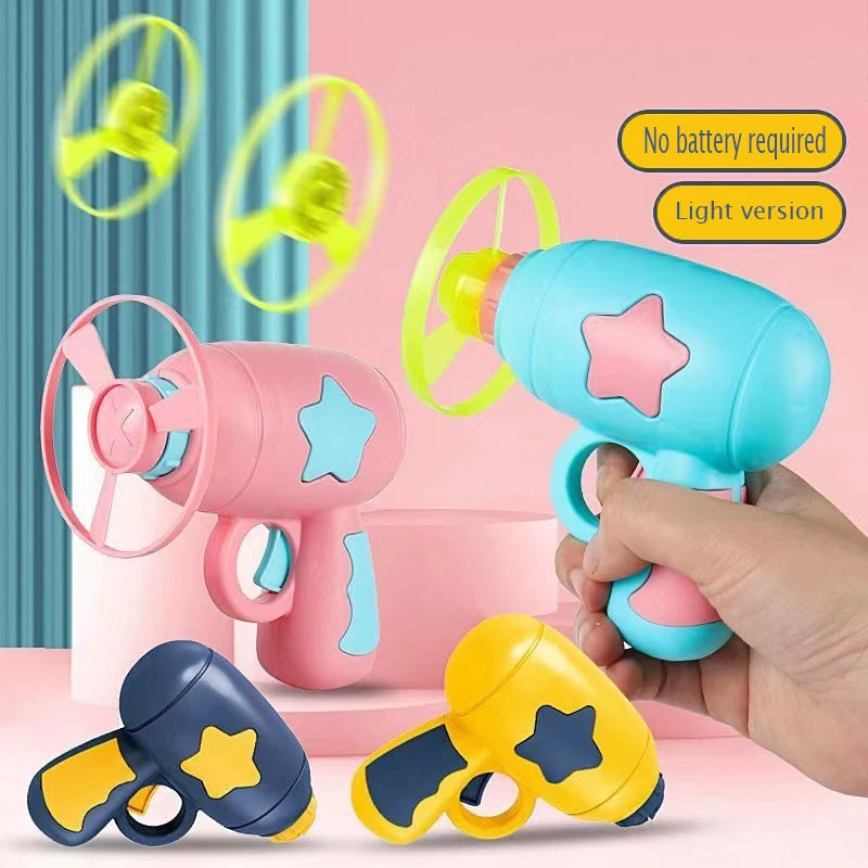 Puppy Cat Toys Flywheel Pistol Frisbee Gyro Top Pet Entertainment Production Funny Shoot Off Product Dog Training Accessoriess