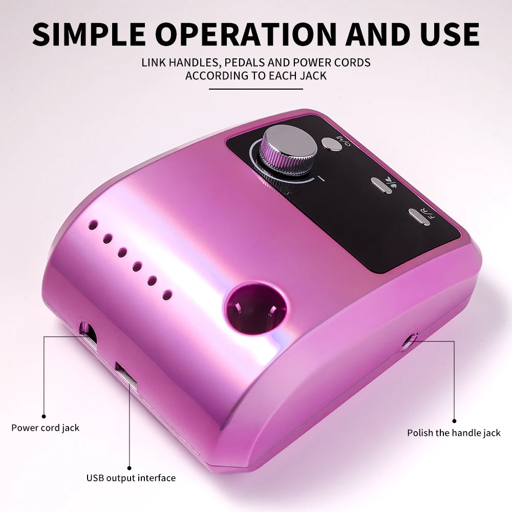 45000RPM Nail Drill Machine Cutters Professional Electric Nails Sander File for Gel Nails Polishing Remove Home Manicure Salon