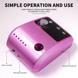 45000RPM Nail Drill Machine Cutters Professional Electric Nails Sander File for Gel Nails Polishing Remove Home Manicure Salon