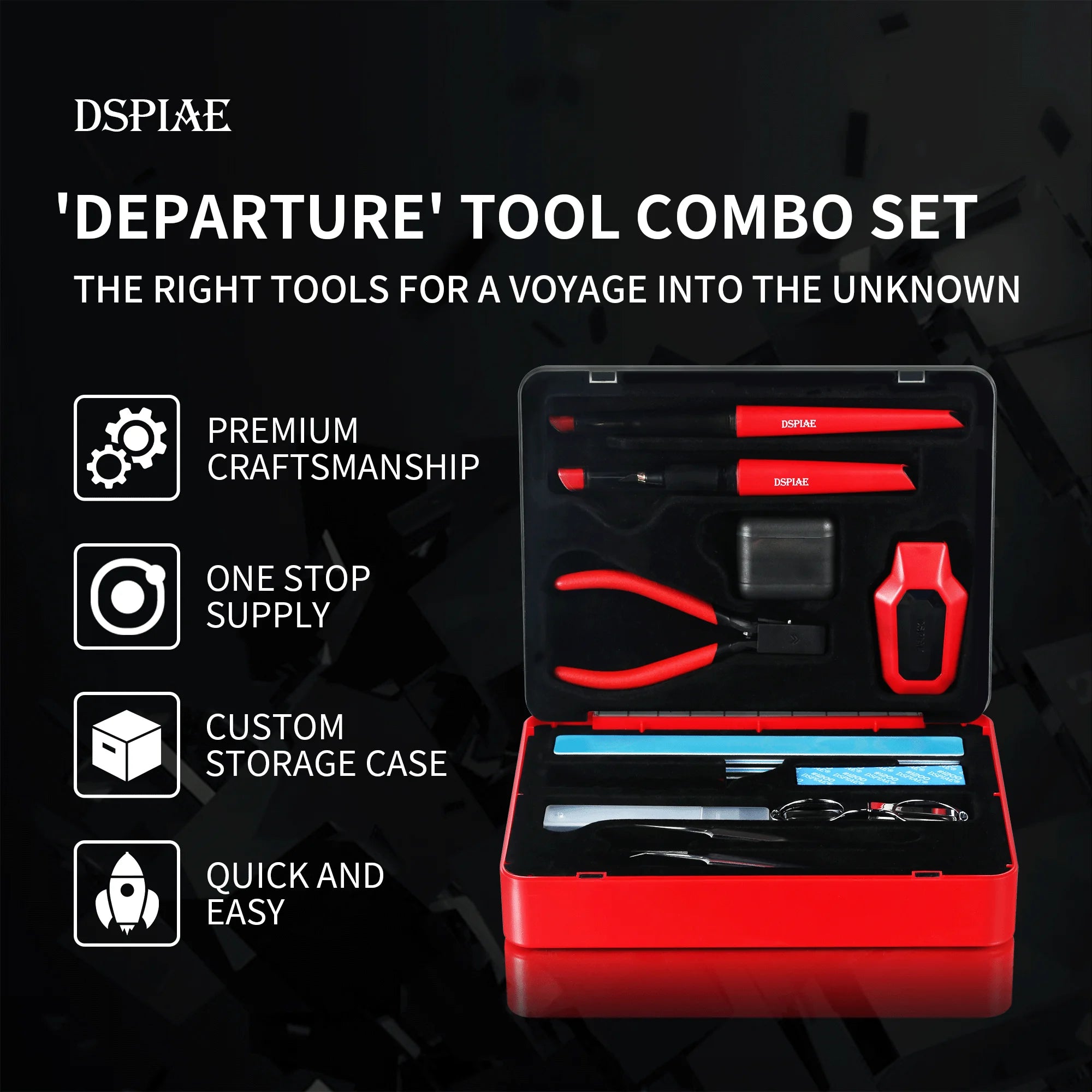 DSPIAE TC-S01 Departuretool Combo Multifunctional Model Tool Set Gundam Assembly Handmade Scissors Sandpaper Tweezers Beginner