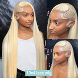 Blonde 613 13x6 Lace Frontal Wigs HD 613 Lace Front Human Hair Wigs For Women 40 Inch Long Straight Human Hair Wigs Can Be Dyed