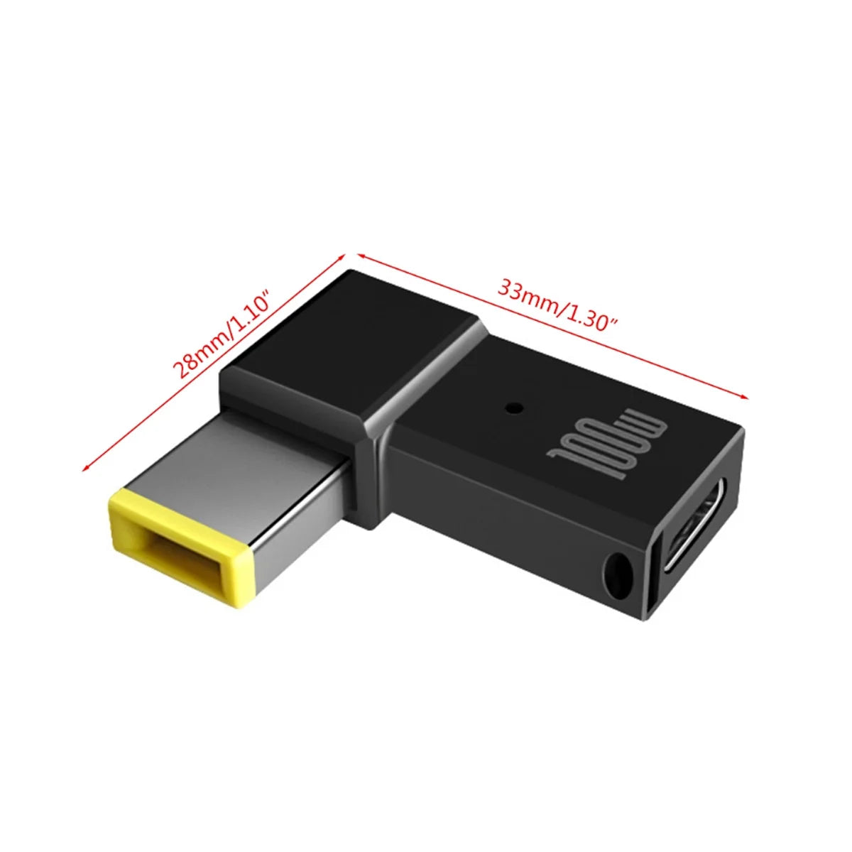 PD 100W USB Type C Female to DC Male Adapter For Lenovo Thinkpad USB-C Fast Charging Cable Converter Square PD Plug