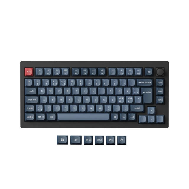 Keychron V1 Max ISO Layout Collection QMK Wireless Custom Mechanical Keyboard 2.4 GHz & Bluetooth RGB Backlit Hot-Swappable