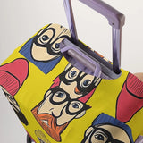 Beard Portrait Pattern Luggage Protective Cover, suitable for 18-32 inch luggage covers, luggage handle gloves, travel accessories