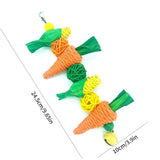 Small pet chewing toy hamster rabbit hand woven carrot corn vine ball toy birdcage hanging accessories
