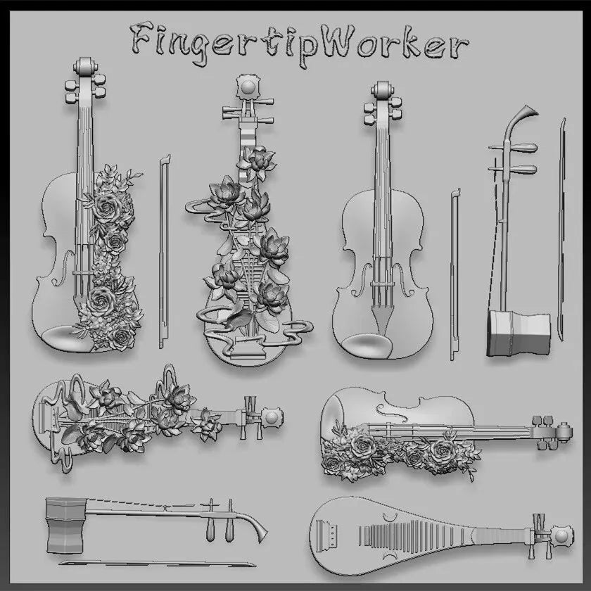 1Pc Chain Ice Flower Fox Spoon Fork Dragon Snake Butterfly 3D Acrylic Mold Nail Art Decorations  DIY Design Silicone Nails Mold