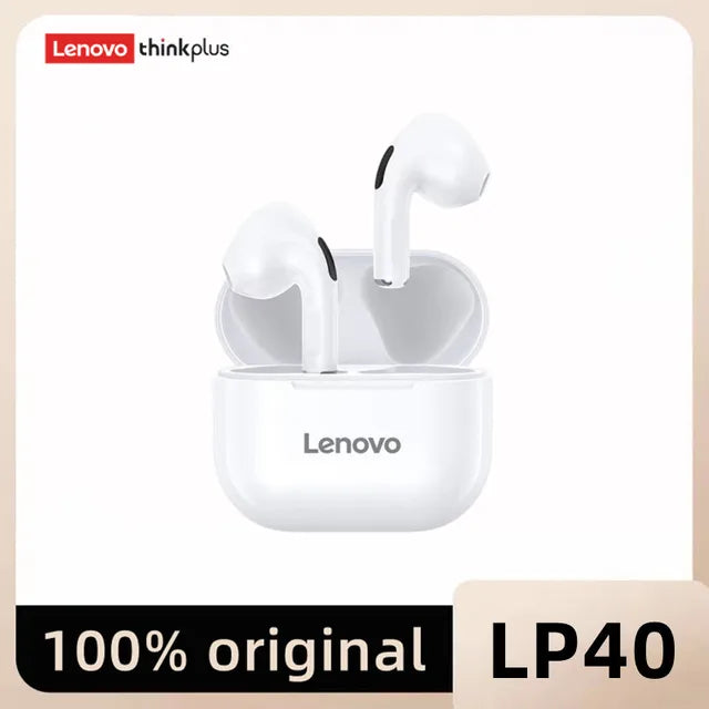 Original Lenovo LP40 Bluetooth Earphone 5.0 HiFi Immersive Sound TWS with Mic Touch Control for Long Standby Time Motion 