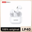 Original Lenovo LP40 Bluetooth Earphone 5.0 HiFi Immersive Sound TWS with Mic Touch Control for Long Standby Time Motion 