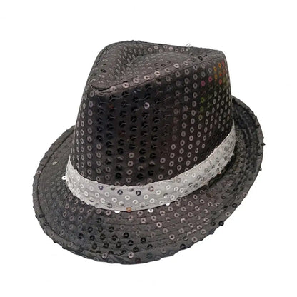 Stylish Unisex Hat Hemming Sun Carnival Hat Unisex Stage Performance Sequins Hat