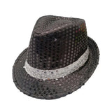 Stylish Unisex Hemming Sun Carnival Hat Unisex Stage Performance Sequins Hat