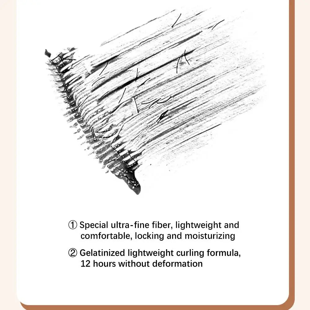 Ultra-Fine Curling Mascara Thick Lengthening Long-Lasting Waterproof Eyelash Mascara  Non-Smudge Eyelash Makeup For Natural Look