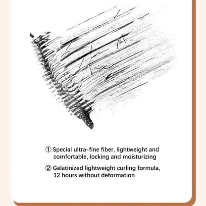 Ultra-Fine Curling Mascara Thick Lengthening Long-Lasting Waterproof Eyelash Mascara  Non-Smudge Eyelash Makeup For Natural Look