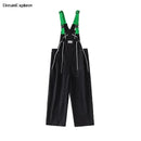 Boys Hip Hop Loose Overalls Girls K-pop Cargo Pants Kids Dungaree Joggers Children Jumpsuit Street Dance Romper Teen Streetwear