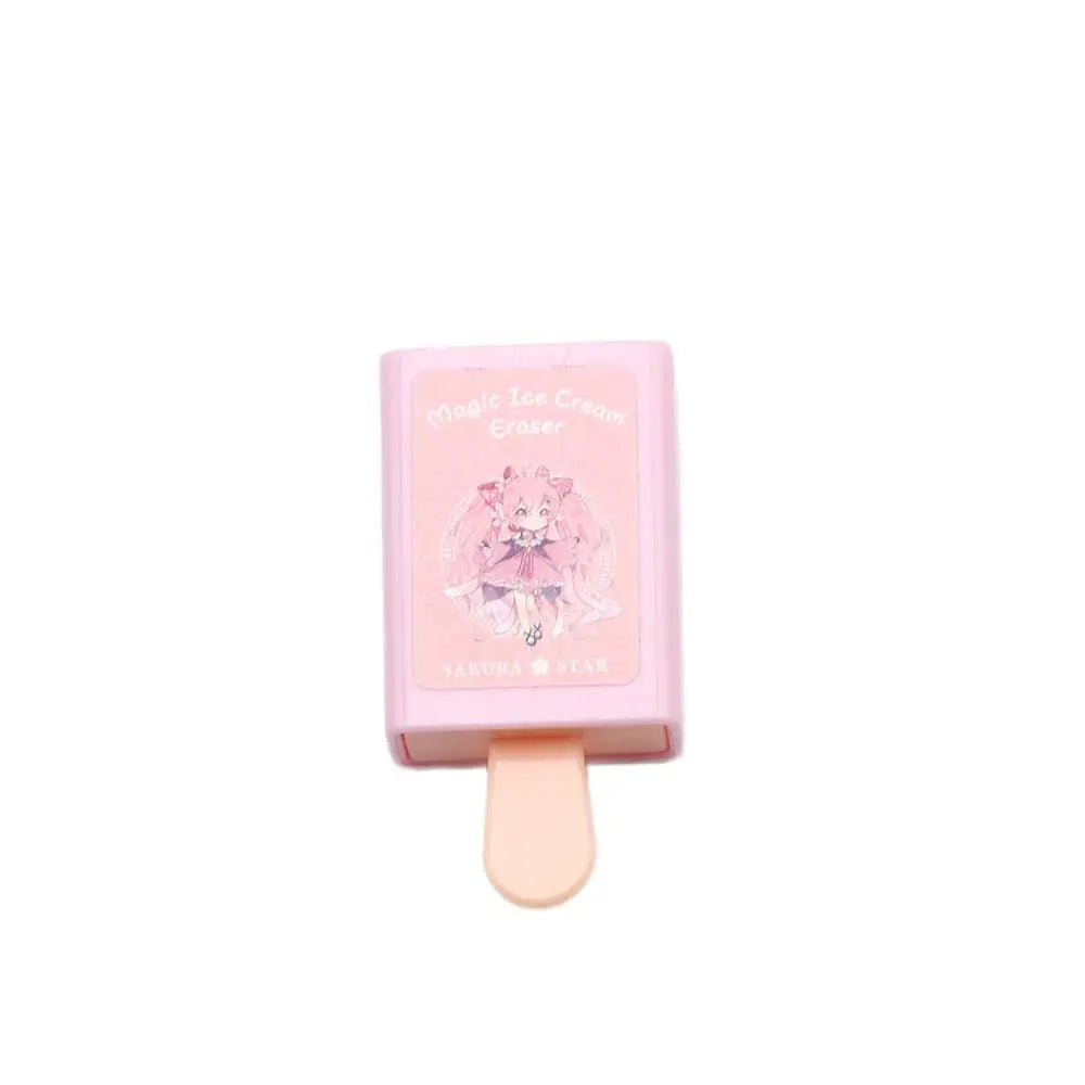 Cartoon Cute Kawaii Magic Ice Cream Rubber Eraser Novelty Stationery Office School Supplies
