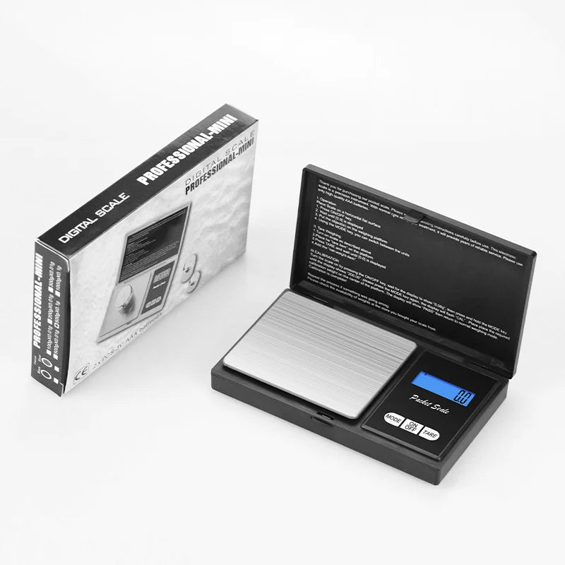 0.01g Jewelry Mini Stainless Steel Electronic Scale Digital Pocket Scale Gold Gram Balance Weight Scale Portable Pocket Scale