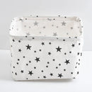 Small Foldable Canvas Storage Basket With Handle Cotton And Linen Desktop Storage Box Small Fresh Waterproof Storage Basket 1PC