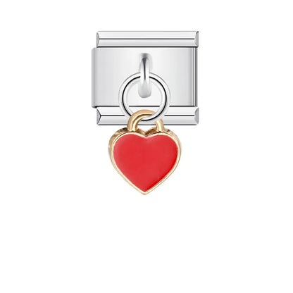 Pulsera con dijes italianos, nueva serie de colgantes, concha, perla de imitación, corazón, cadena personalizada, Y2k, fabricación de joyas DIY