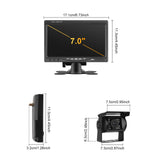 LeeKooLuu Wireless Dual Backup Reversing Cameras and 7" IPS Car Monitor IR Night Vision Rear View Camera for RV Truck Trail Bus