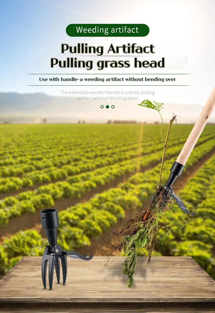 Stand Up Weed Puller Tool with Screw Holes Portable Weeding Head Replacement Gardening Digging Weeder Removal Accessory