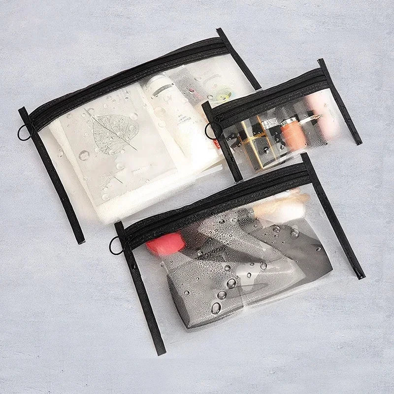 PVC Transparent Makeup Bag Women Cosmetic Bags Toiletry Wash Bag Travel Cosmetic Organizer Kids Coin Purse Coin Pouch Card Bag