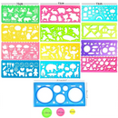 Animal Geometry Art Multifunctional Hollow Rulers Drafting Tools School Painting Supplies Office Kid Art Drawing Stationery Rule