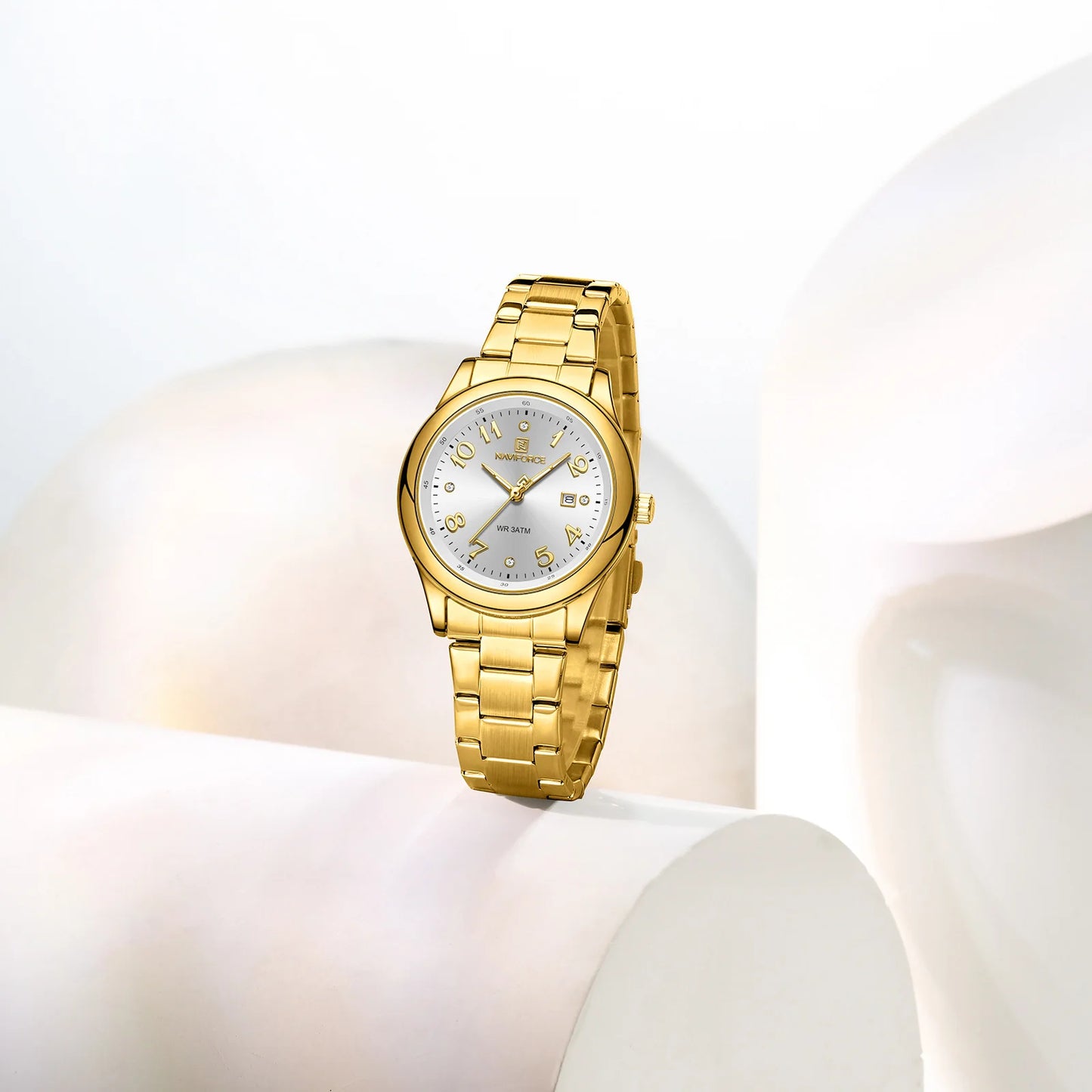 NAVIFORCE Luxury Watch for Women Waterproof Luminous Date Stainless Steel Ladies Quartz Watches Fashion Casual Wristwatch Girl