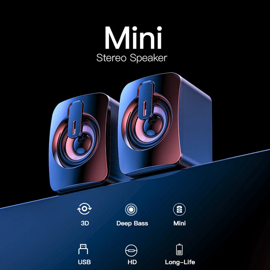Computer Speaker For PC Laptop Desktop Caixa De Som Bluetooth Portable Sound Box Music Wireless Wire USB Mini Column Acoustics