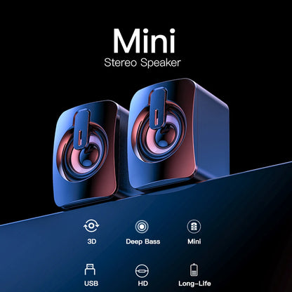 Computer Speaker For PC Laptop Desktop Caixa De Som Bluetooth Portable Sound Box Music Wireless Wire USB Mini Column Acoustics