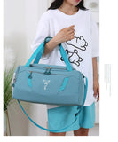 Women's Sports Gym Handbag Waterproof Fitness Training Bag Dry Wet Swimming Tote With Shoes Pocket Travel Luggage Shoulder Bags