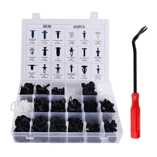 Mixed Size Car Plastic Retainer Clips Automobile Fender Push Pin Rivet Door Trim Panel Retainer Automobile BumperFasteners Tool