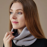 Solid Plush Warm Winter Ring Scarf Women Men Knitted Full Face Mask Snood Neck Scarves Thickened Cashmere Scarves All-Match Muffler