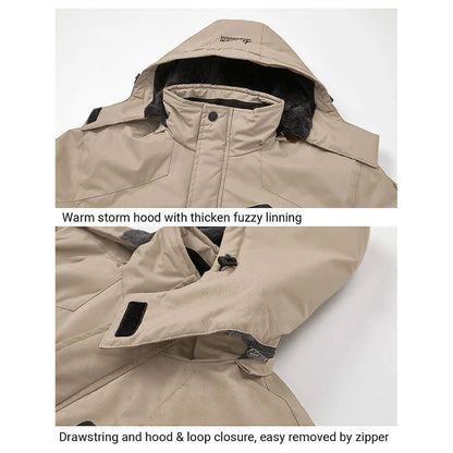 Men's Winter Parkas Outdoor Jacket Thicken Fleece Warm Waterproof Windbreaker Ski Jackets Climb Men Thick Coat Hot Sale