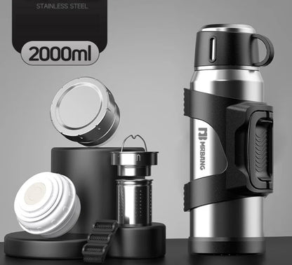 316 Stainless Steel Insulated Thermos Bottle, 1L, 2L, 3L, Outdoor Travel Coffee Mugs, Thermal Vacuum Water Bottle, Thermal Mug