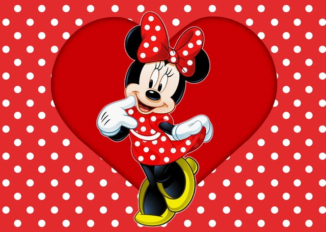 Disney Cartoon Theme Photography Background, Mickey, Minnie Mouse, Baby Shower, Happy Birthday, Gender Reveal, Banner for Children, 1Set 