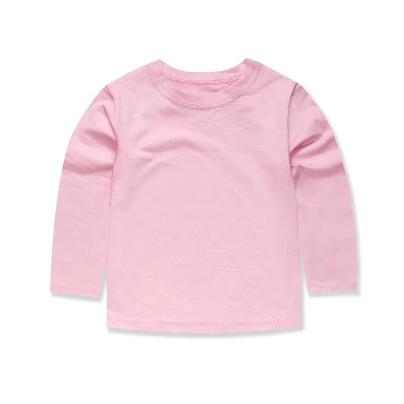 Boys Girls T Shirt Long Sleeves 1 to 2 3 4 5 6 7 8 9 10 11 12 13 14 Years 100% Cotton Toddler Boy Shirts for Teens Girl Clothes