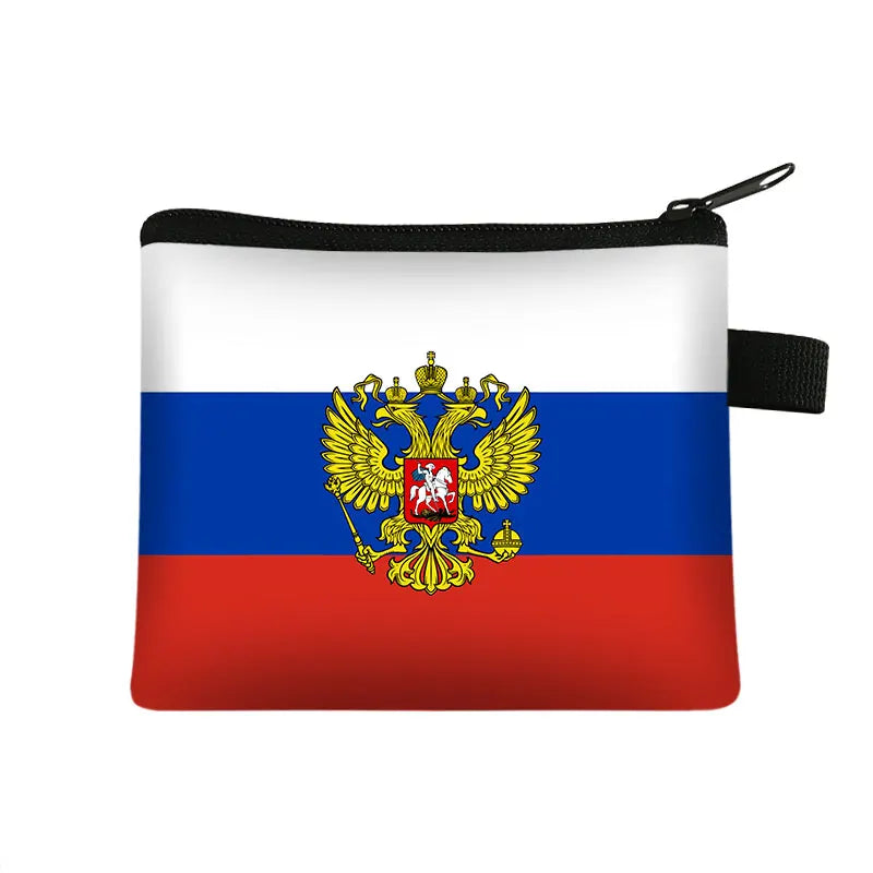 National Flag Print Coin Purses Algeria Spain Haiti Israel Women Wallet Saudi Arabia Men Purse Small Handbag Money Coin Bags