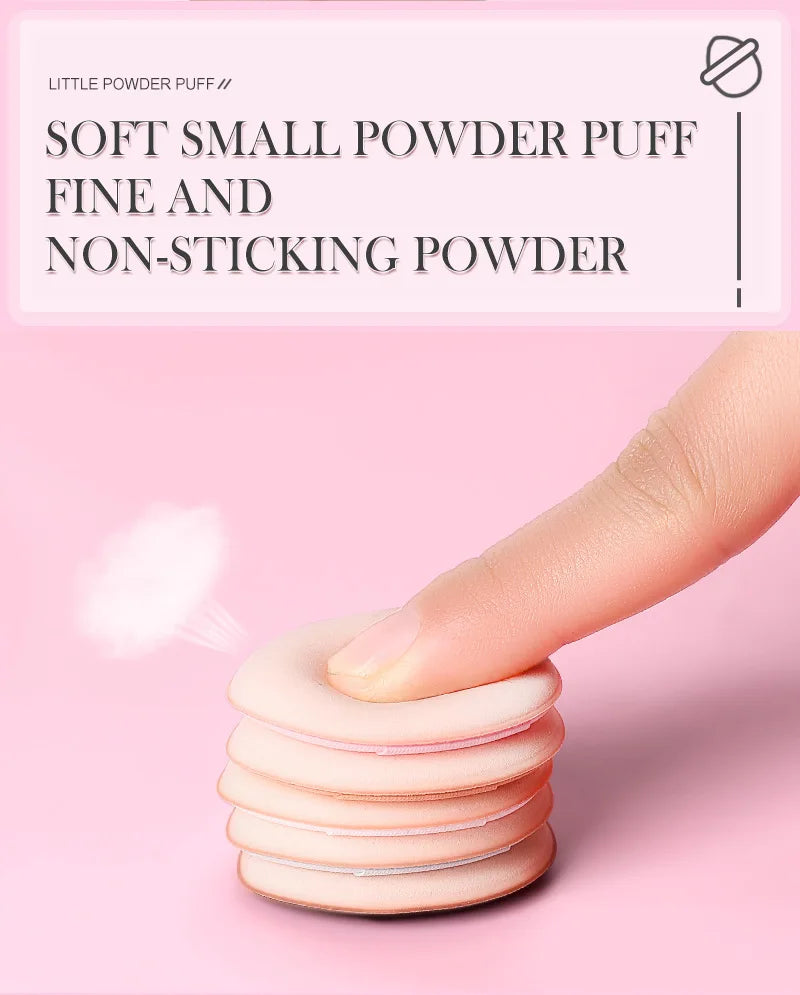 5/10/20Pcs Mini Finger Sponge Puff For Makeup Foundation Powder Detail Face Concealer Cream Blend Cosmetic Sponges Accessories