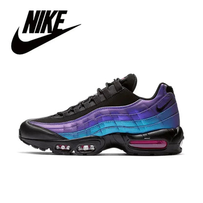 Nike Air Max 95 Unisex Trendy Retro Anti slip Wear-resistant Comfort Fabric Running Shoes GS/Black Warrior